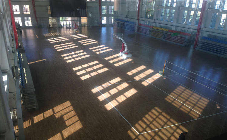 柞木籃球場實木地板主輔龍骨結(jié)構(gòu)