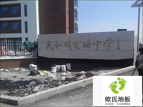 天津天和城實驗中學(xué)室內(nèi)籃球館木地板工程案例