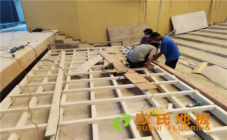 河北廊坊益田同文學(xué)校舞臺(tái)木地板項(xiàng)目